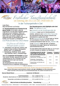 Balleinladung Hassfurt Zeil November 2023